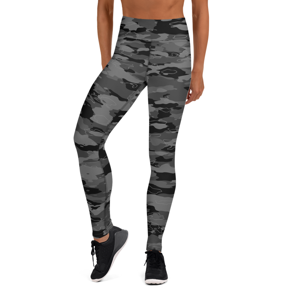 MARSHO BLACK #A1 CAMOUFLAGE YOGA LEGGING