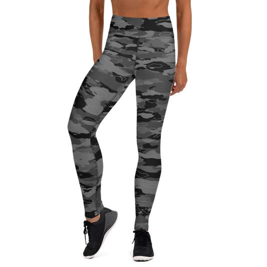 MARSHO BLACK #A1 CAMOUFLAGE YOGA LEGGING