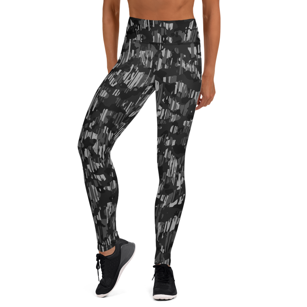 SAVANNAH BLACK #A1 CAMOUFLAGE YOGA LEGGING