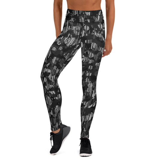 SAVANNAH BLACK #A1 CAMOUFLAGE YOGA LEGGING