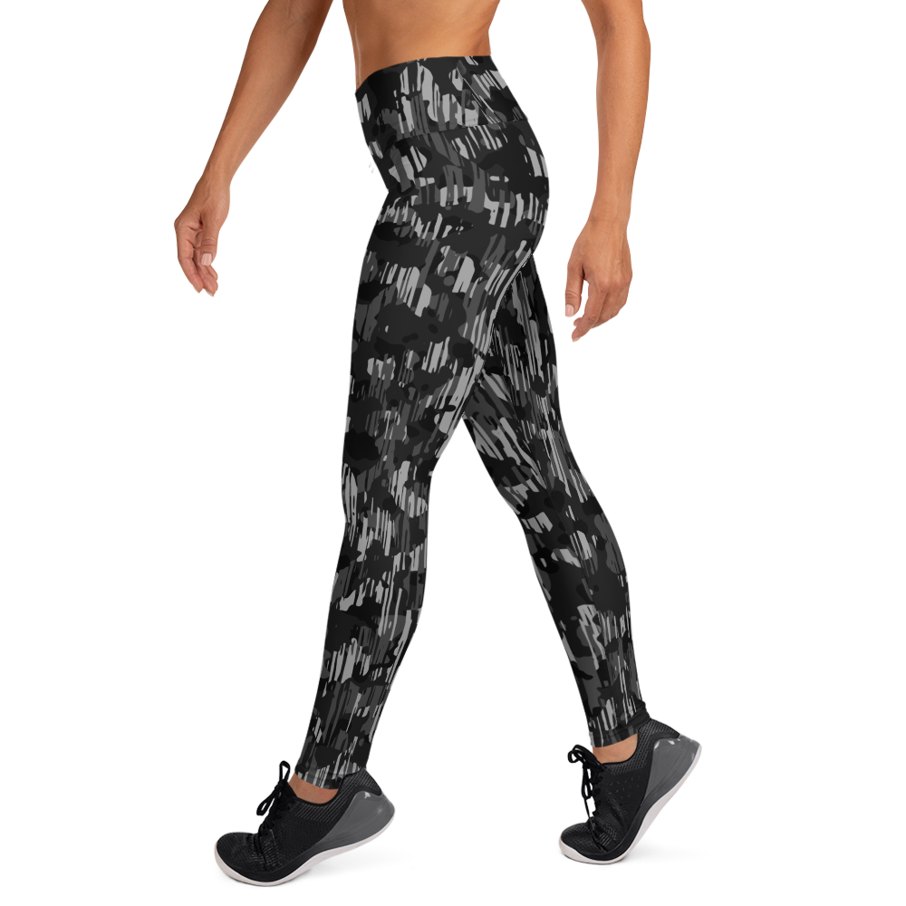 SAVANNAH BLACK #A1 CAMOUFLAGE YOGA LEGGING