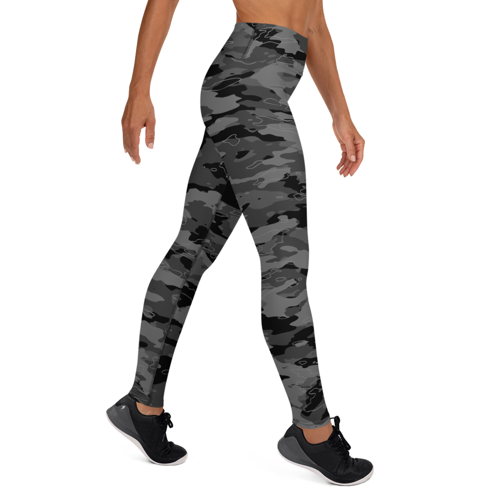 MARSHO BLACK #A1 CAMOUFLAGE YOGA LEGGING