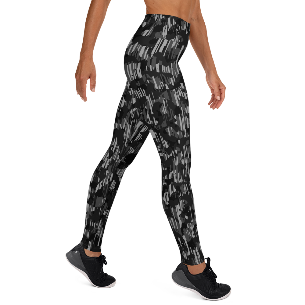 SAVANNAH BLACK #A1 CAMOUFLAGE YOGA LEGGING
