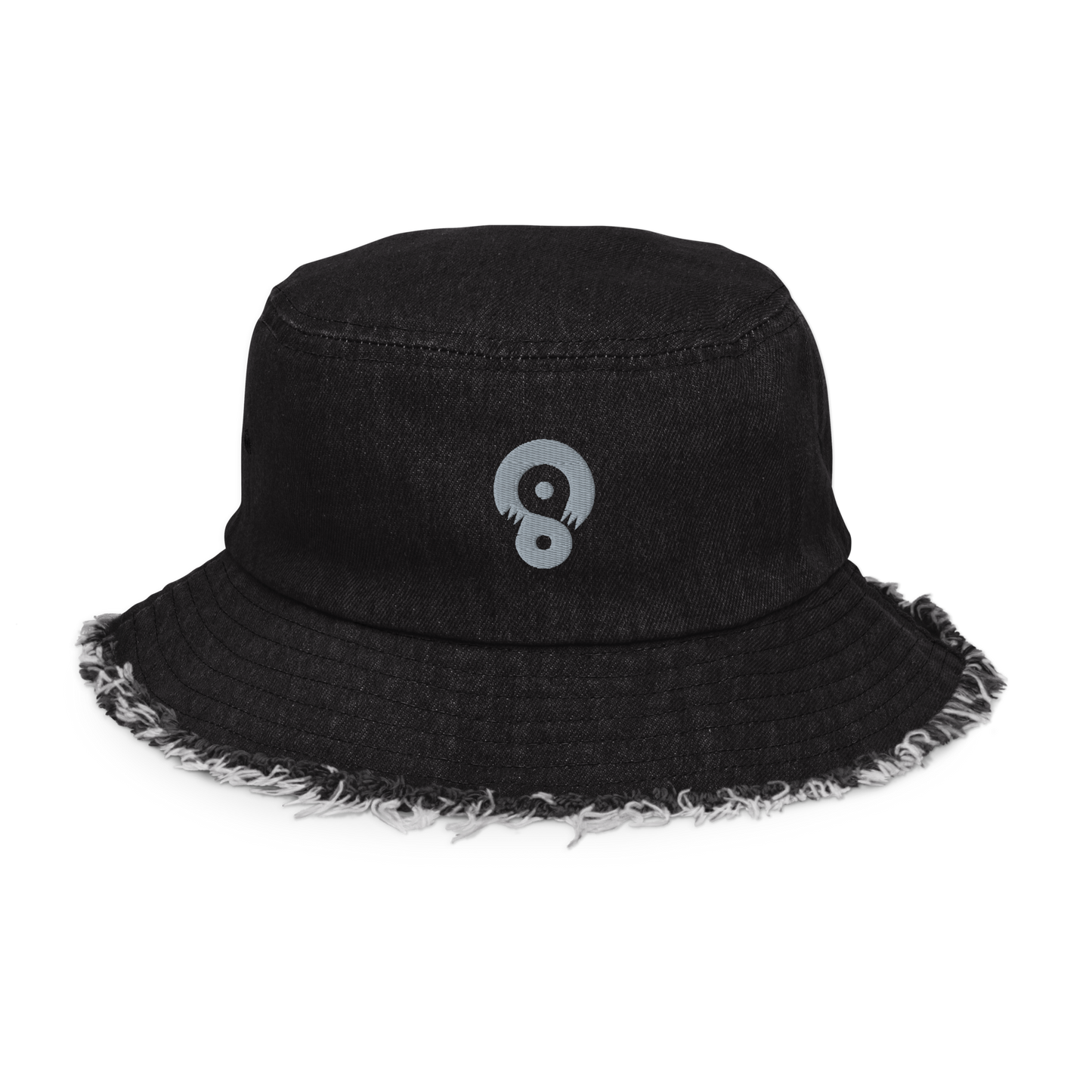 SCARFHOLD DISTRESSED DENIM BUCKET HAT