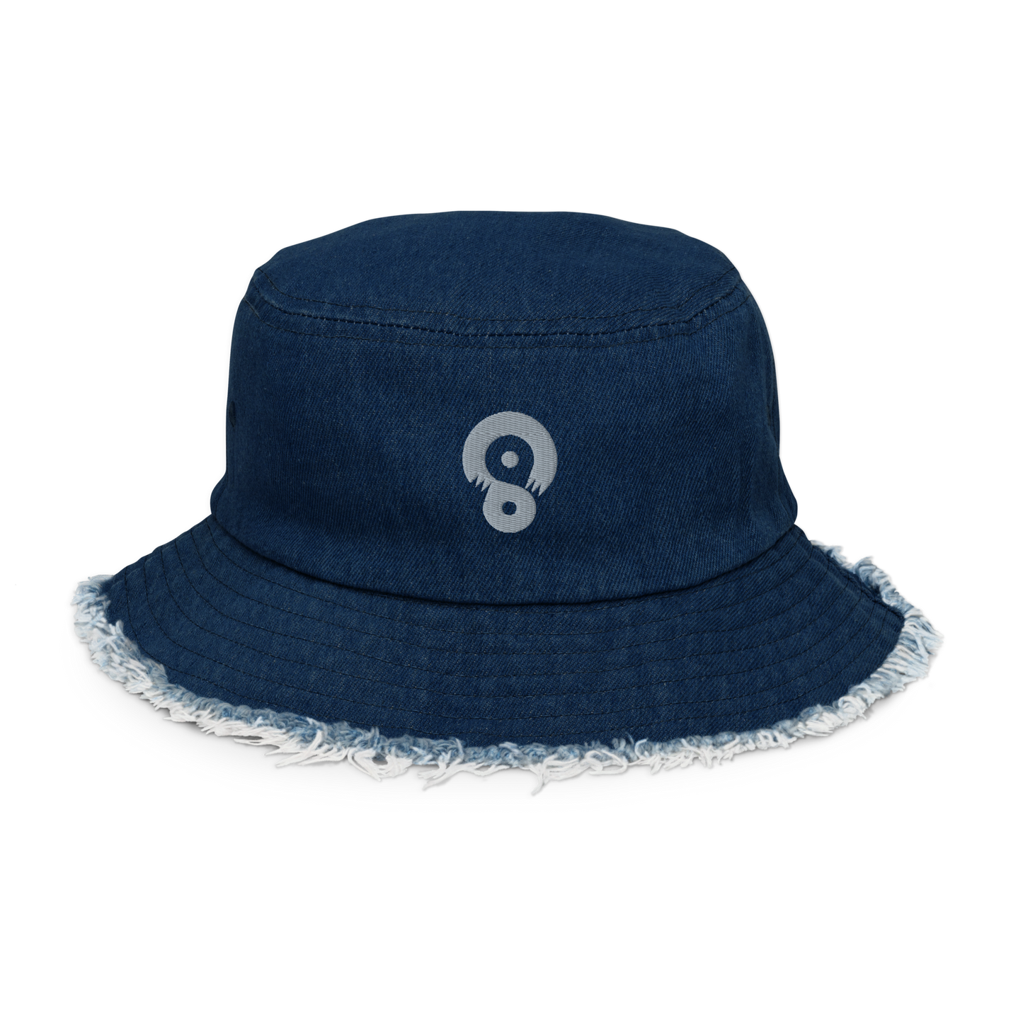 SCARFHOLD DISTRESSED DENIM BUCKET HAT