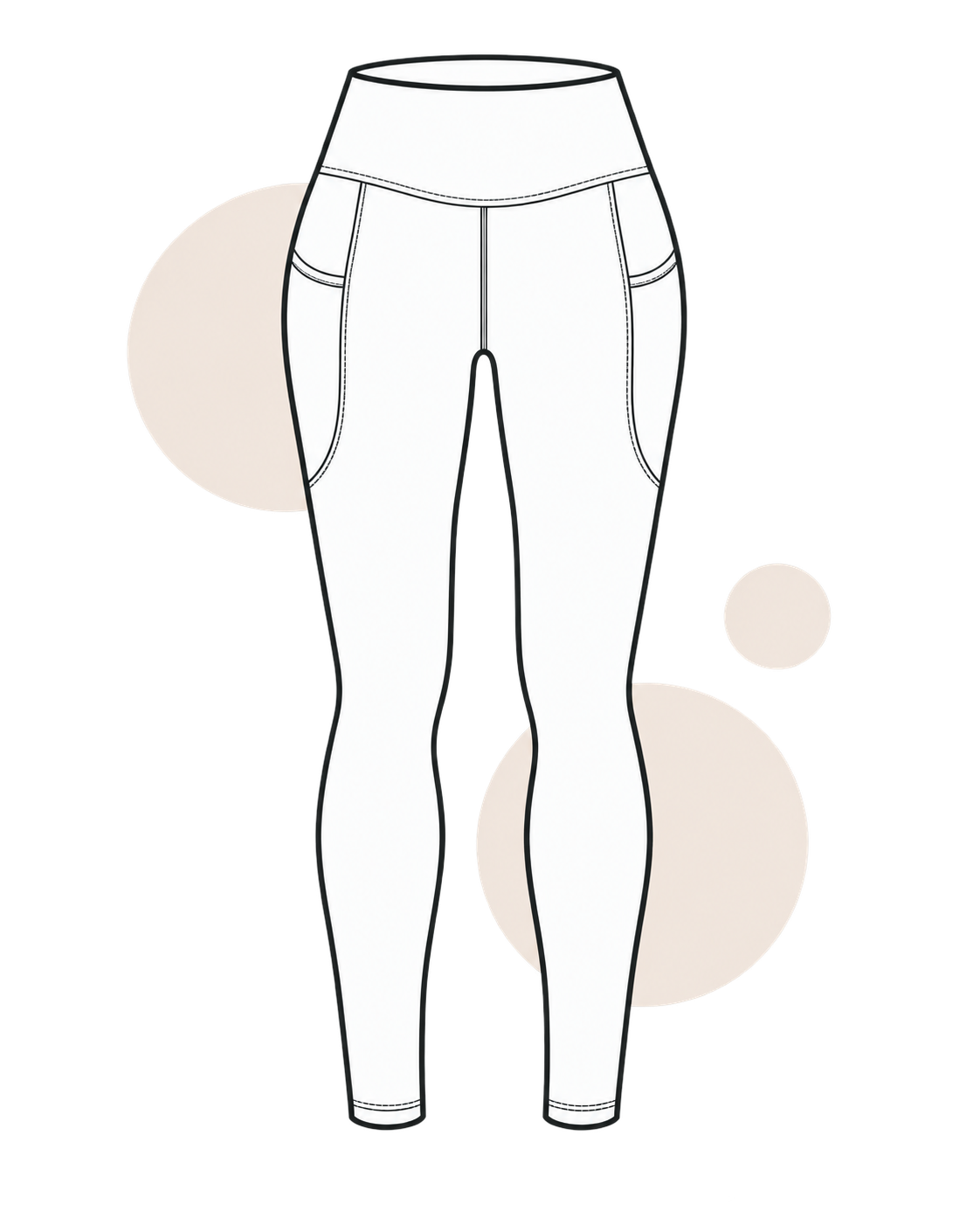 Front-view red Utility Leggings with pockets product image