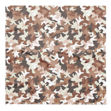 Camouflage pattern with densely scattered rounded organic shapes in warm earth tones, from the Jigg #A design by Scarfhold.