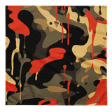 Abstract camouflage pattern with dripping and melting effects layered across flowing organic shapes, from the Dripp #A design by Scarfhold.