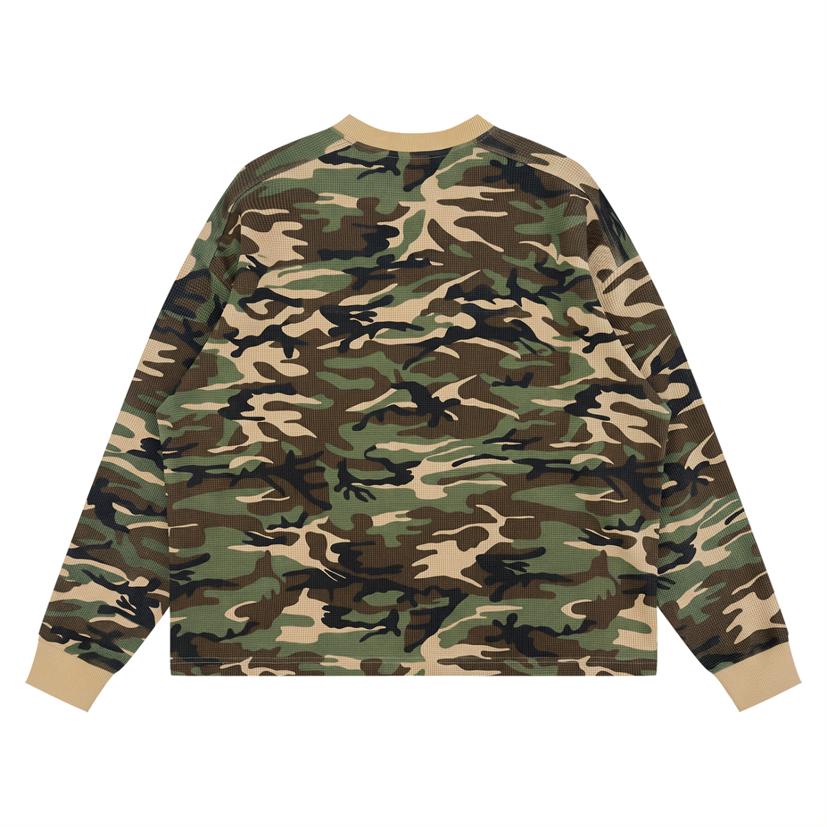 Camo Line — Waffle Boxy Long-Sleeve T-Shirt