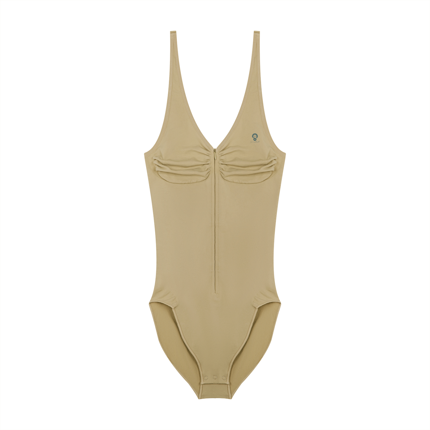 Women’s Full-Zip Ruched Bodysuit
