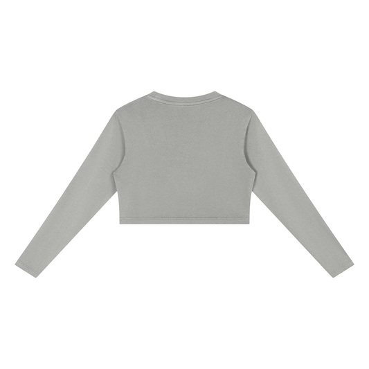 Contour Line | Women’s Mineral-Wash Cropped Sweatshirt