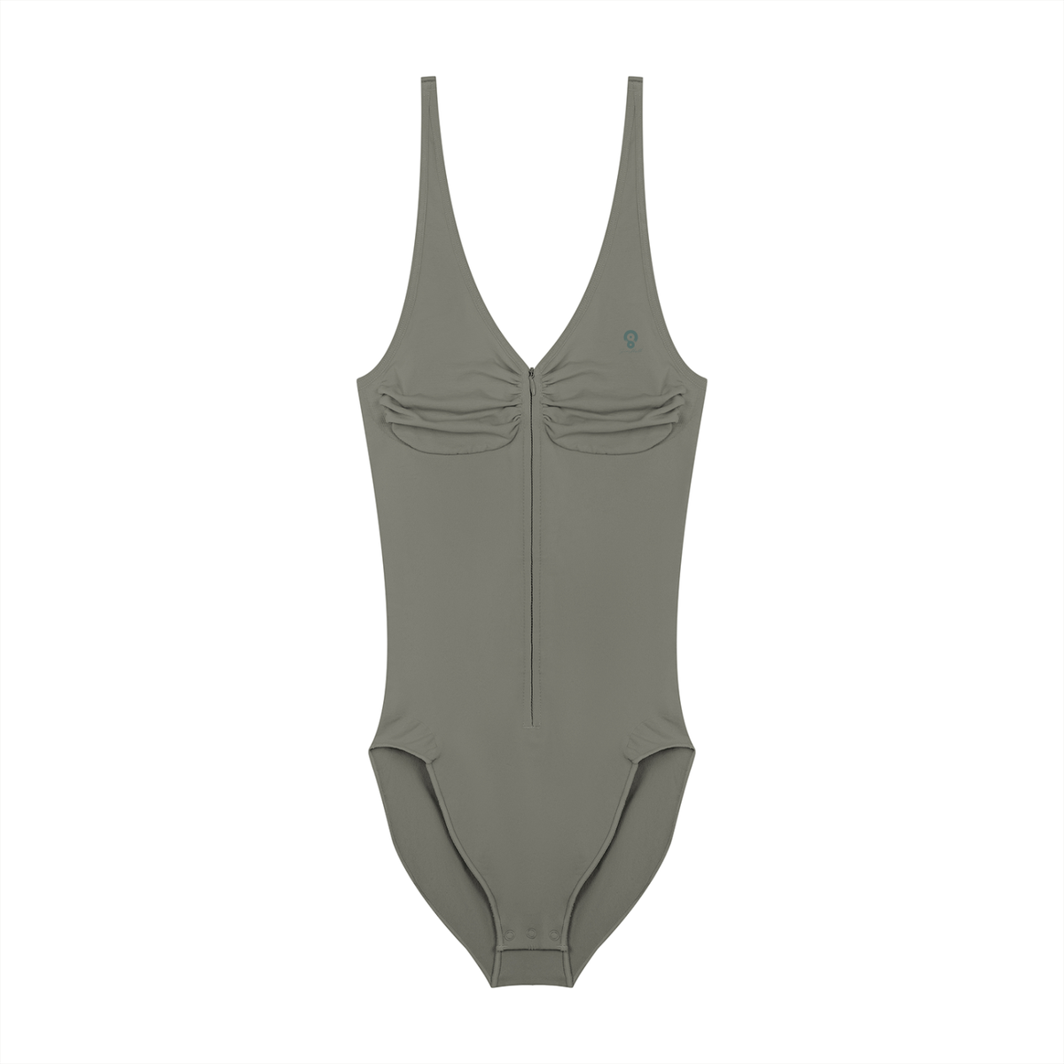 Women’s Full-Zip Ruched Bodysuit
