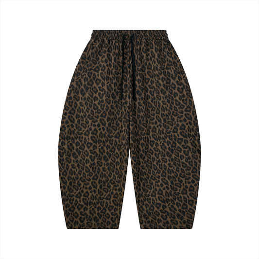Camo Line — Leopard Barrel-Leg Sweatpants