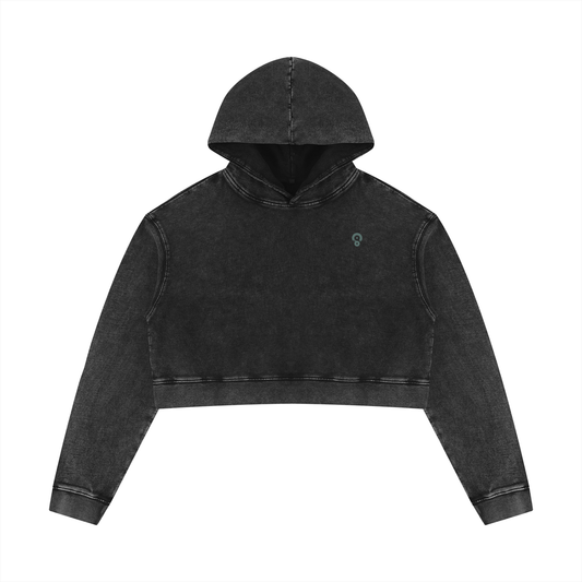 Women’s Mineral-Wash Cropped Hoodie