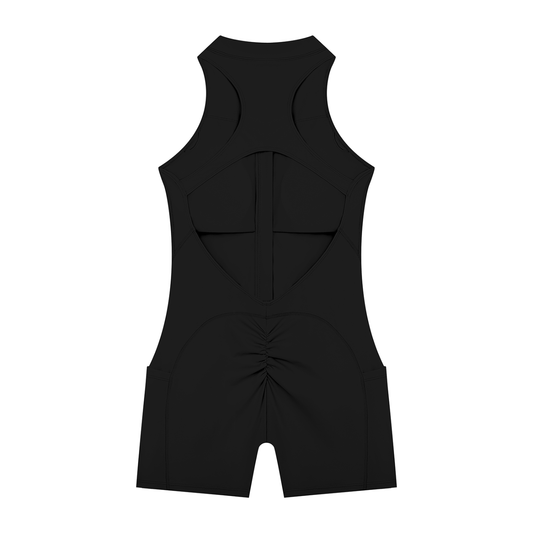 Mono Line — Quarter-Zip Yoga Romper