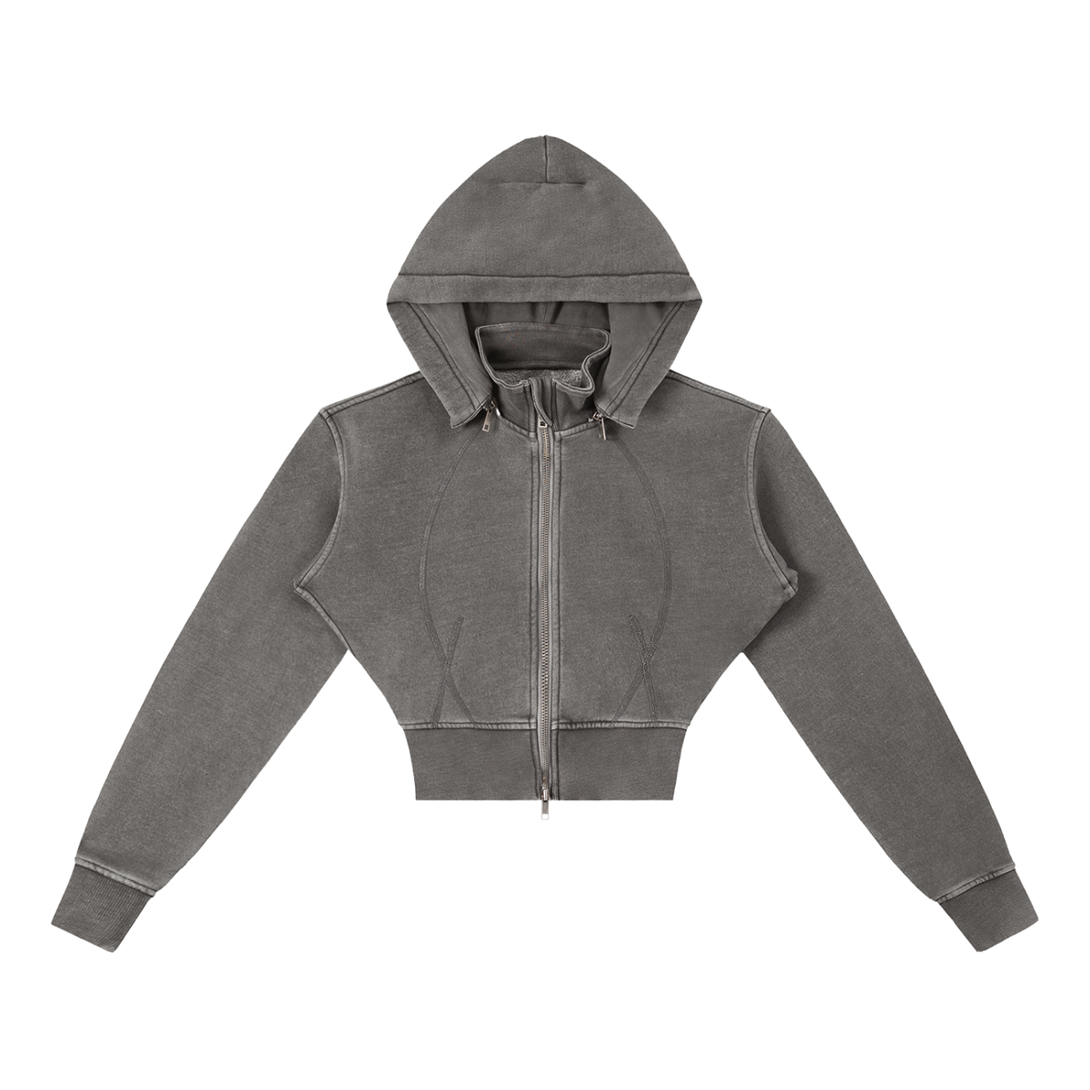 Women’s Vintage-Wash Cropped Fleece Hoodie
