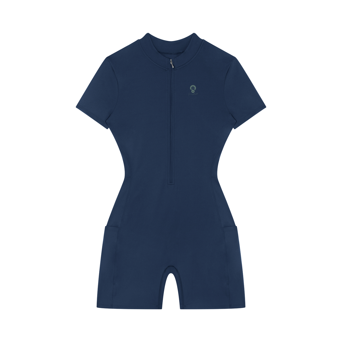 Women's Quarter-Zip Short Sleeve Romper