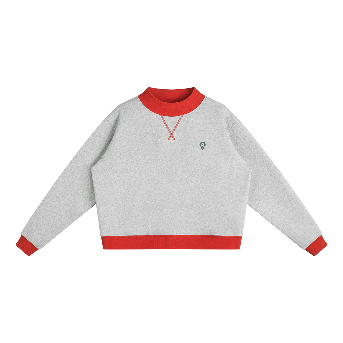 Women’s Fleece Mock-Neck Crew Sweatshirt