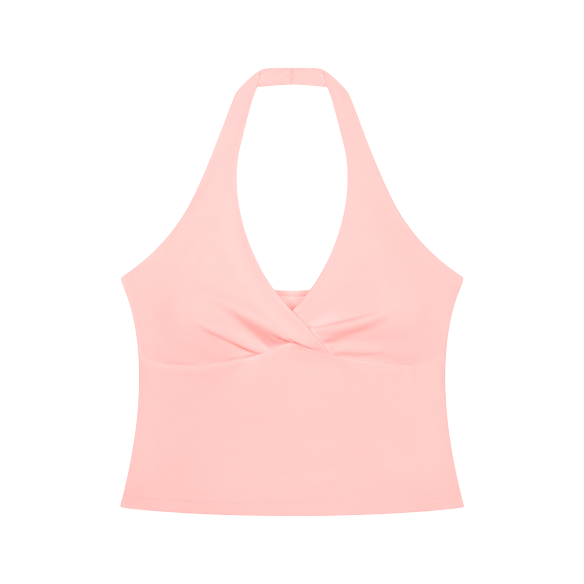 Women’s Ruched Halter Crop Tank Top