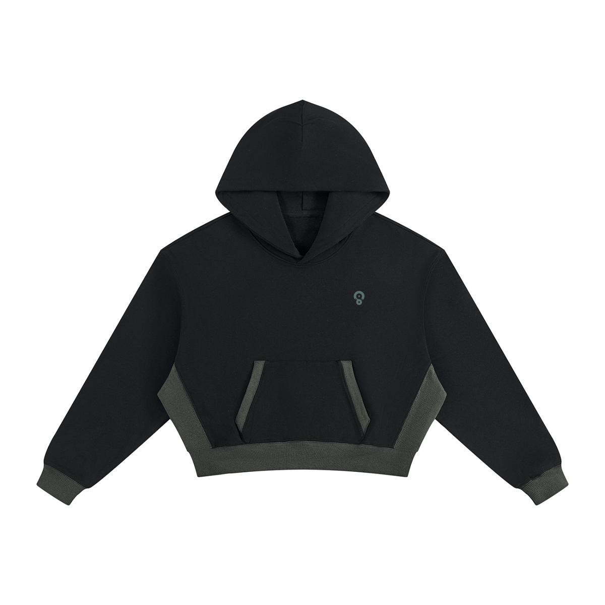 Flat Line | Women’s Colour-Block Cropped Hoodie