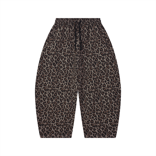 Camo Line — Leopard Barrel-Leg Sweatpants