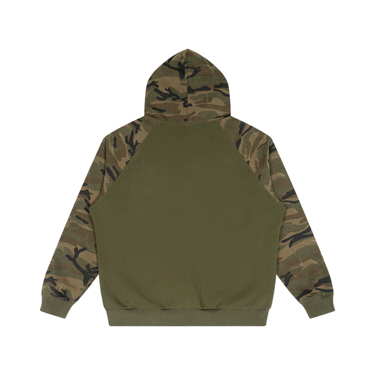 Camo Line — Camo-Splice Raglan Zip Hoodie