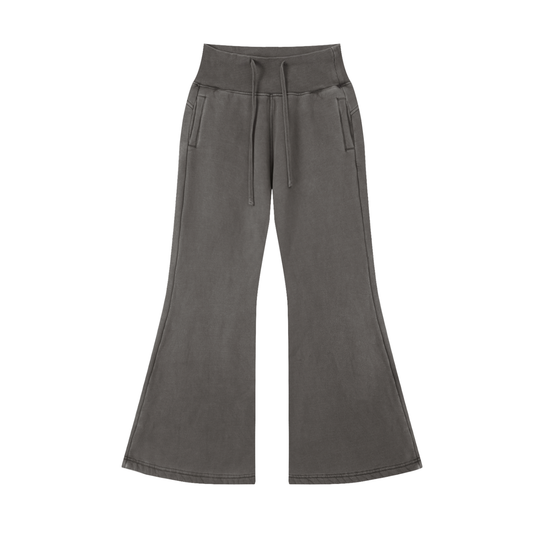 Women’s Vintage-Wash Flared Fleece Pants