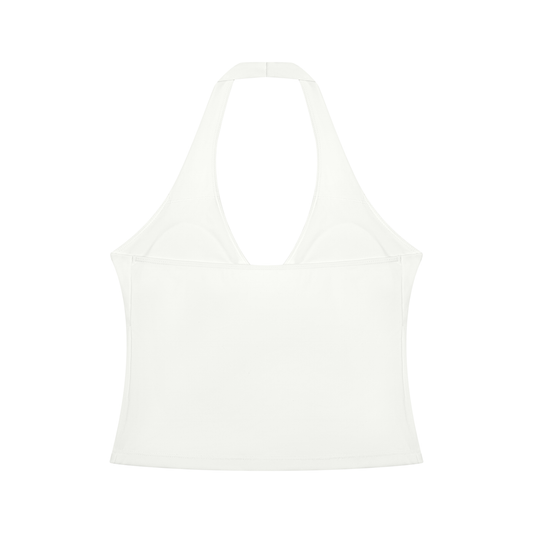 Women’s Ruched Halter Crop Tank Top