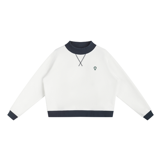 Women’s Fleece Mock-Neck Crew Sweatshirt