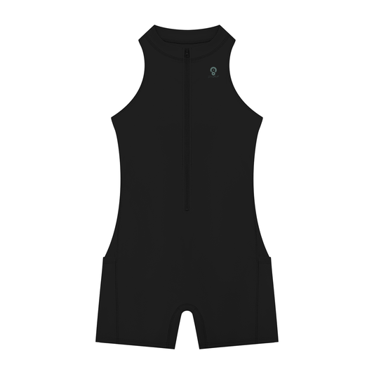 Mono Line — Quarter-Zip Yoga Romper