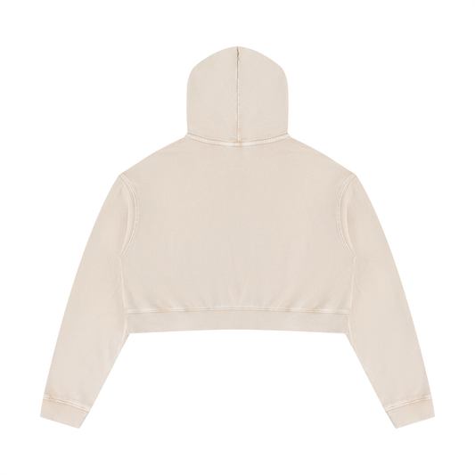 Women’s Mineral-Wash Cropped Hoodie