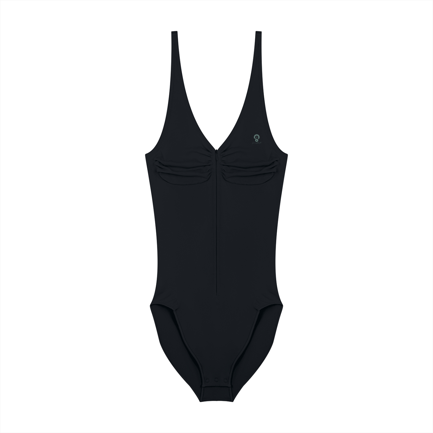 Women’s Full-Zip Ruched Bodysuit