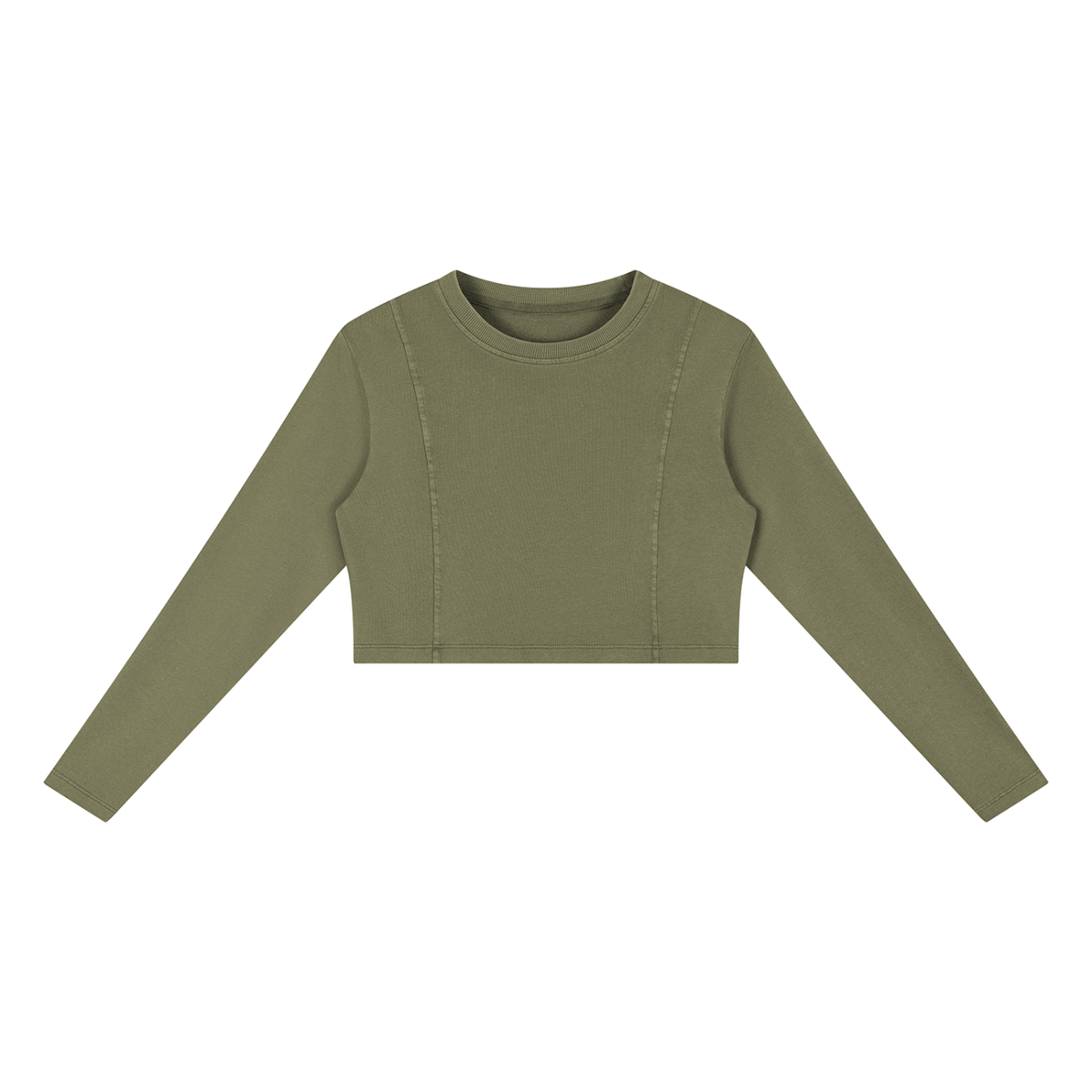 Contour Line | Women’s Mineral-Wash Cropped Sweatshirt