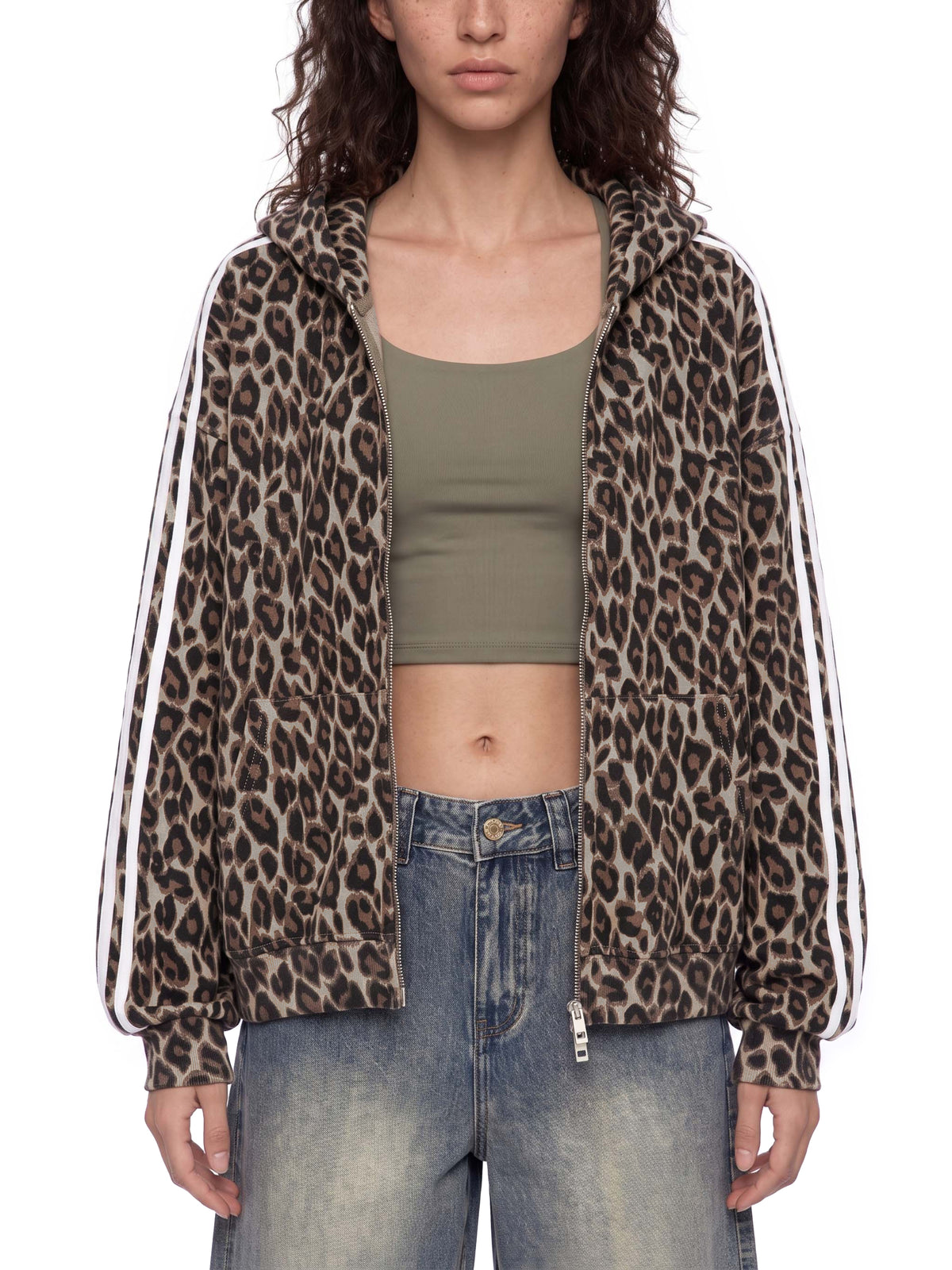 Camo Line — Heavyweight Leopard Full-Zip Hoodie