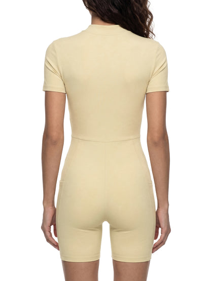 Women's Quarter-Zip Short Sleeve Romper