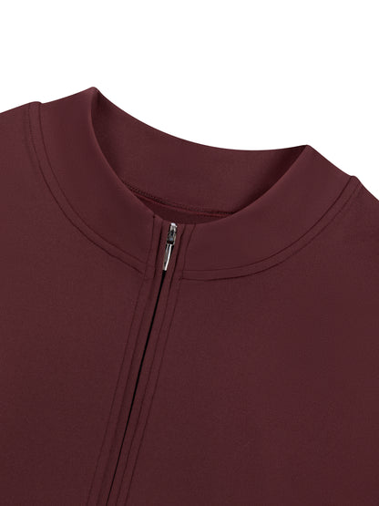 Women's Quarter-Zip Short Sleeve Romper