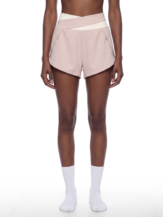 Flat Line — Panelled Yoga Shorts