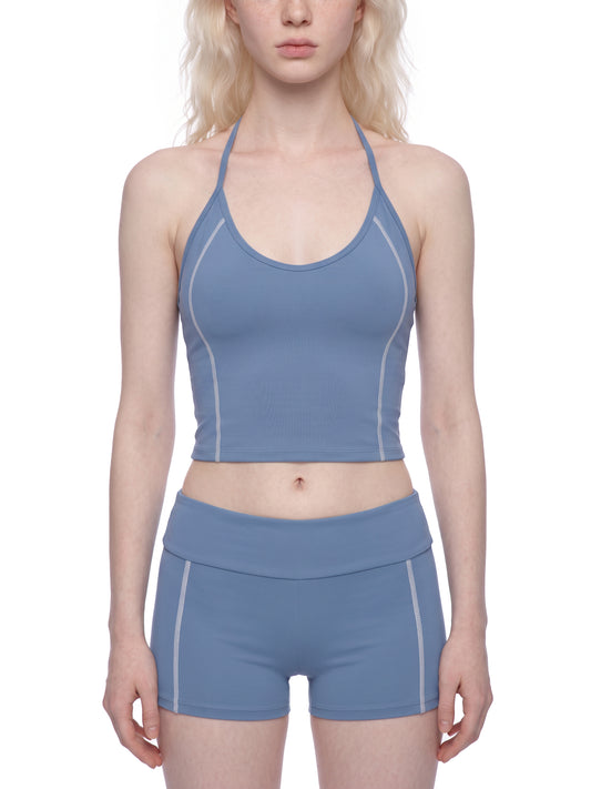 Contour Line — Halter-Neck Yoga Tank Top