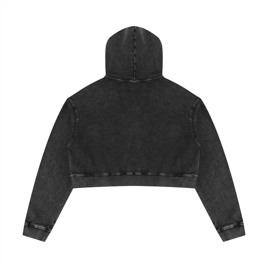 Women’s Mineral-Wash Cropped Hoodie