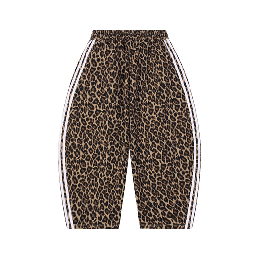 Camo Line — Leopard Barrel-Leg Sweatpants