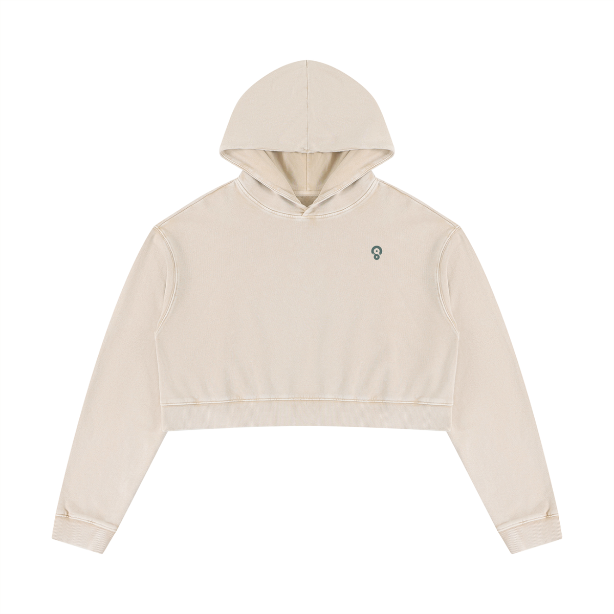 Women’s Mineral-Wash Cropped Hoodie
