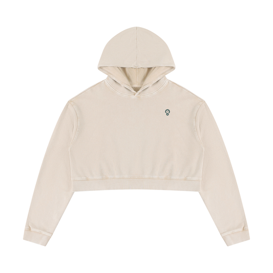 Women’s Mineral-Wash Cropped Hoodie