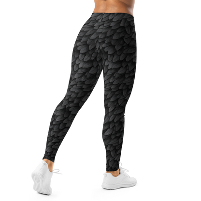 Corvid Black Mid-Rise Comfort Legging, back view