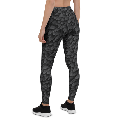 Alternate Corvid Black Mid-Rise Comfort Legging, back view