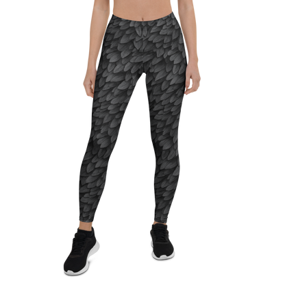 Corvid Black Mid-Rise Comfort Legging, front view