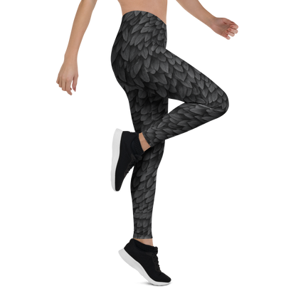 Corvid Black Mid-Rise Comfort Legging, right side view