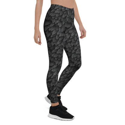 Corvid Black Mid-Rise Comfort Legging, right-front view