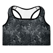 Folia Black Medium-Support Padded Sports Bra, front view