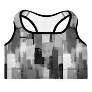 Statique Grey Medium-Support Padded Sports Bra, front view