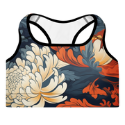 Porcelain Tidal Signal Medium-Support Padded Sports Bra, front view